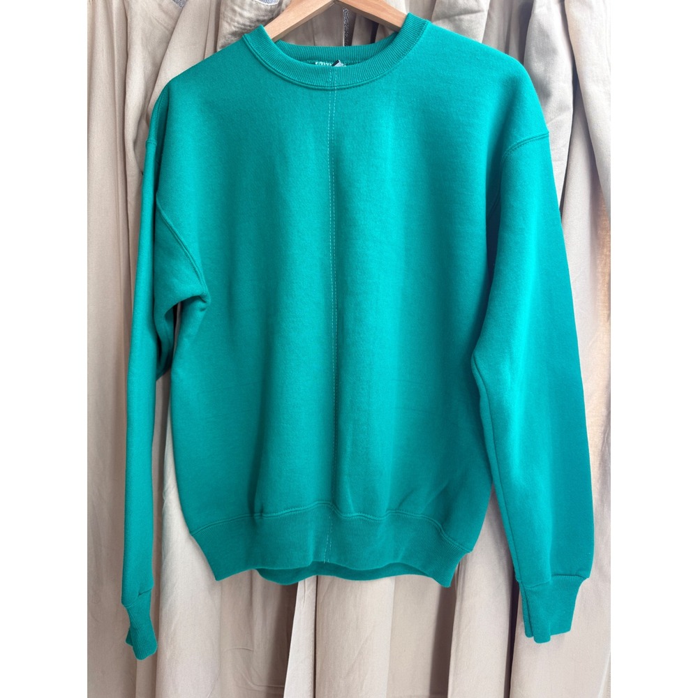 Lee Sturdy Sweats Teal Sweatshirt L Unfinished DIY Cardigan Jacket Project